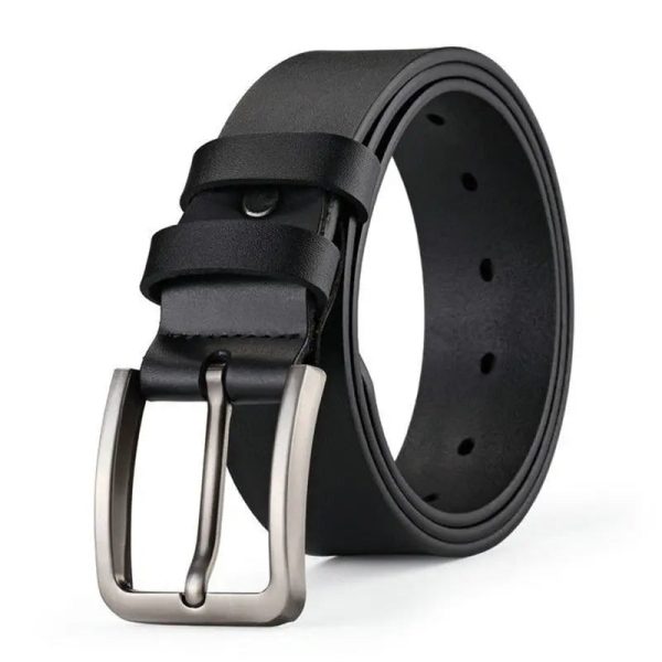 Men s Leather Belt Black Causal Wear Online