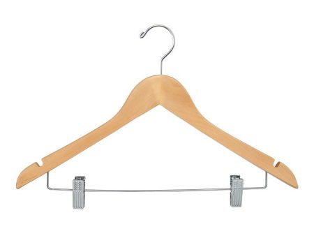 Wooden Cloth Hanger with Clip Cheap