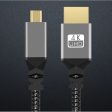 Micro HDMI to HDMI Nylon Braid Cable 1.5m Discount