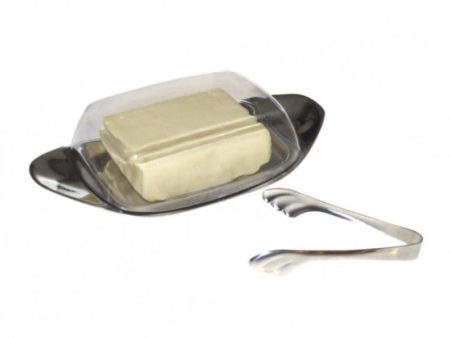 Stainless Steel Butter Dish with Tong Fashion