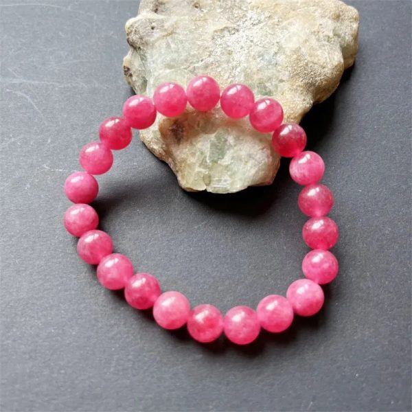 Natural Rhodochrosite Beads Bracelet 8 mm Discount