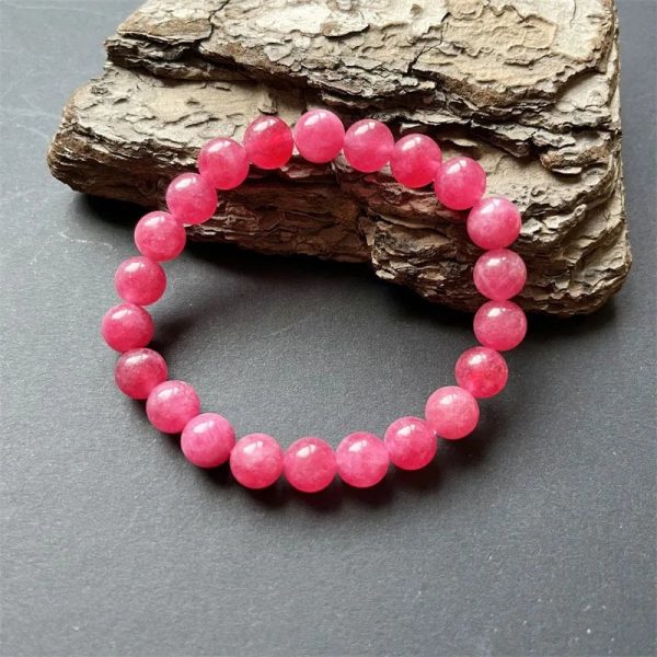 Natural Rhodochrosite Beads Bracelet 8 mm Discount