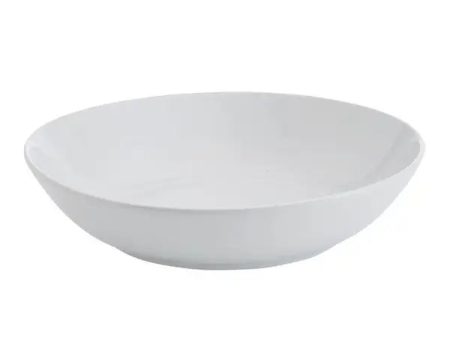 White Ceramic Pasta Bowl 7  Fashion