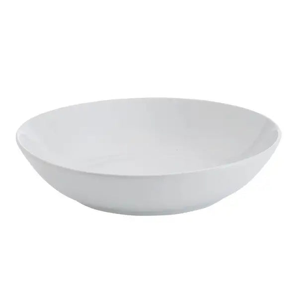 White Ceramic Pasta Bowl 7  Fashion