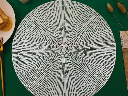 Vinyl Round Placemat Silver 38 cm Discount