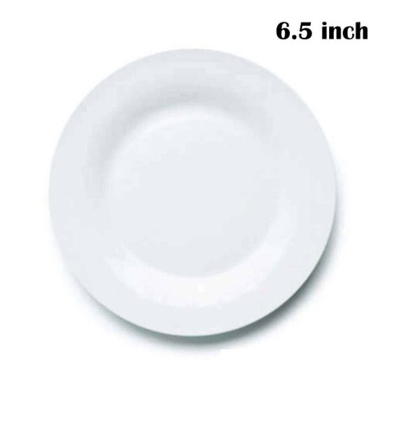 White Ceramic Side Plate 6.5  Fashion