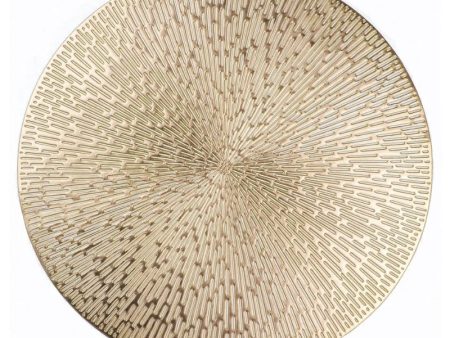 Vinyl Round Placemat Gold 38 cm Supply