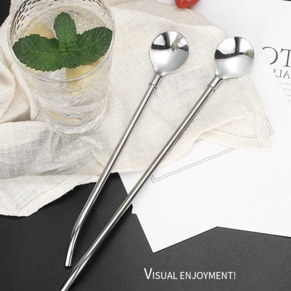 Metal Straw Spoon 6 PCS Online Sale