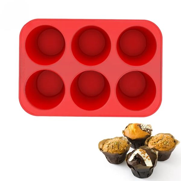 Silicone Cupcake Mould 6 Cups Cheap