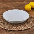 White Ceramic Pasta Bowl 7  Fashion