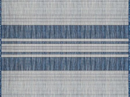 Trans Ocean Carmel 8435 33 Stripe Navy Area Rug by Liora Manne Cheap