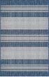 Trans Ocean Carmel 8435 33 Stripe Navy Area Rug by Liora Manne Cheap