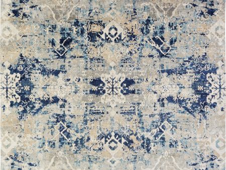 Ancient Boundaries Moor MOO-09 Travertine Indigo Area Rug Fashion