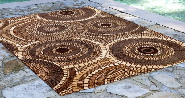 Trans Ocean Marina Circles Brown Area Rug by Liora Manne Discount