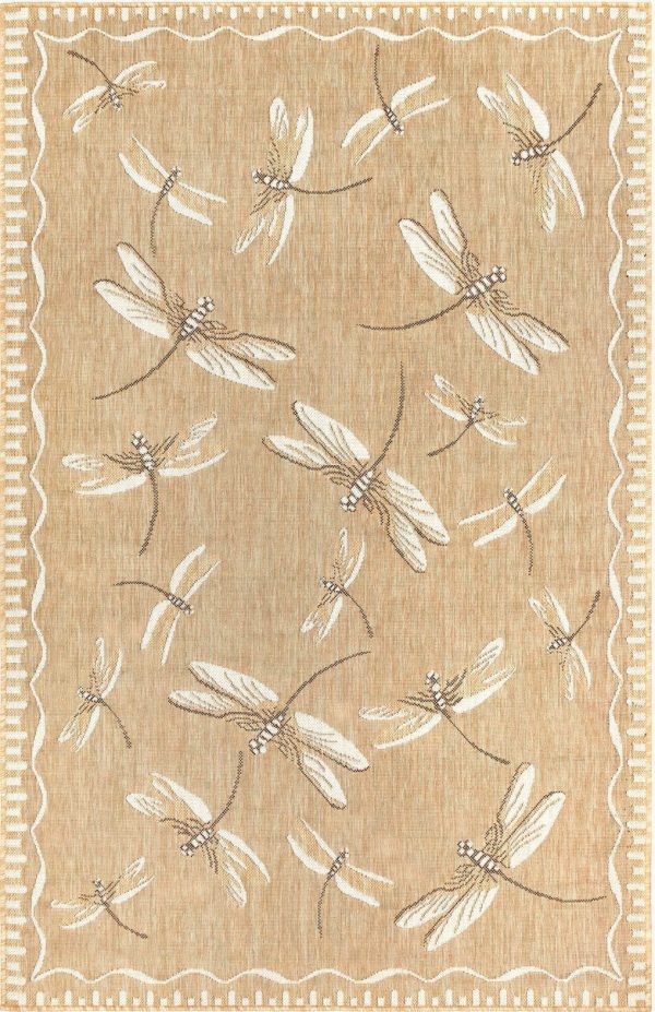 Trans Ocean Carmel 8440 22 Dragonfly Beige Area Rug by Liora Manne Online