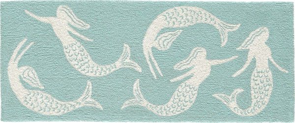 Trans Ocean Frontporch Mermaids Blue by Liora Manne Supply