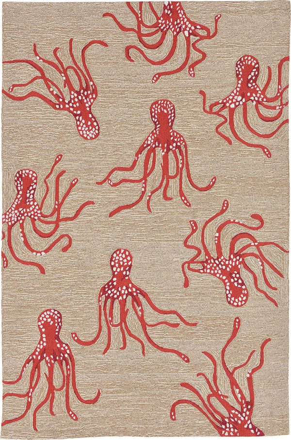 Trans Ocean Frontporch Octopus Orange by Liora Manne Online Sale