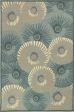 Trans Ocean Capri 1730 04 Pleated Inkcap Blue Area Rug by Liora Manne For Cheap