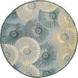 Trans Ocean Capri 1730 04 Pleated Inkcap Blue Area Rug by Liora Manne For Cheap