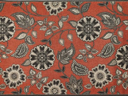 Trans Ocean Riviera Floral Vine Red Area Rug by Liora Manne Sale