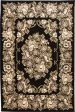 Trans Ocean Aurora 2859 48 Aubusson Black Area Rug by Liora Manne Online Sale