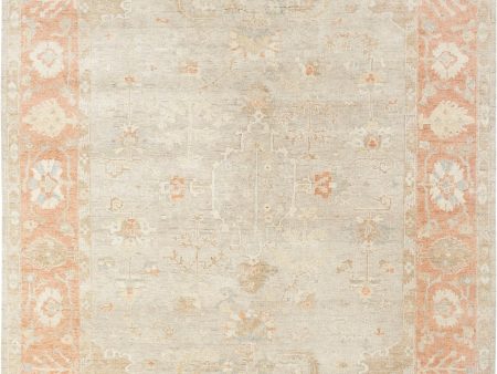 Ancient Boundaries Omni OMN-45 Soft Grey   Coral Area Rug Online Hot Sale