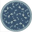 Trans Ocean Carmel 8440 33 Dragonfly Navy Area Rug by Liora Manne Sale