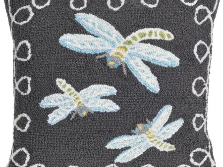 Trans Ocean Frontporch Dragonfly Black Grey by Liora Manne Fashion