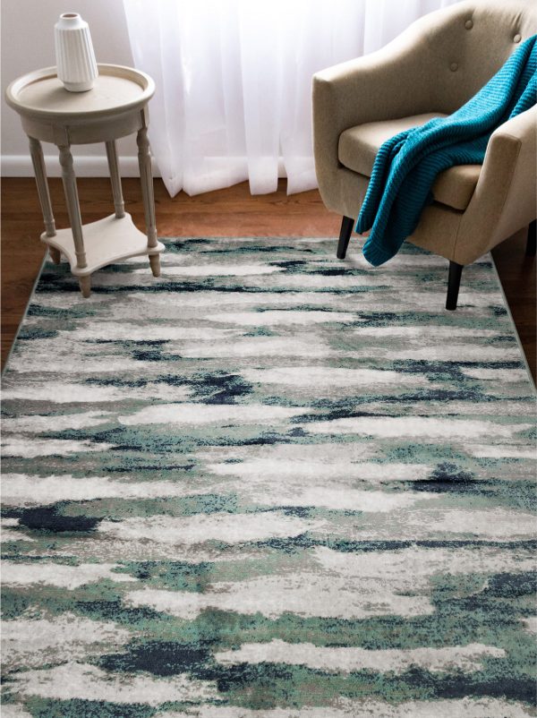 Trans Ocean Aurora 2851 03 Vista Blue Area Rug by Liora Manne Cheap