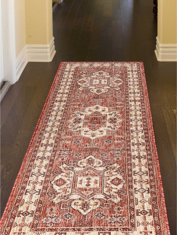 Trans Ocean Carmel 8409 24 Kilim Red Area Rug by Liora Manne Online Hot Sale