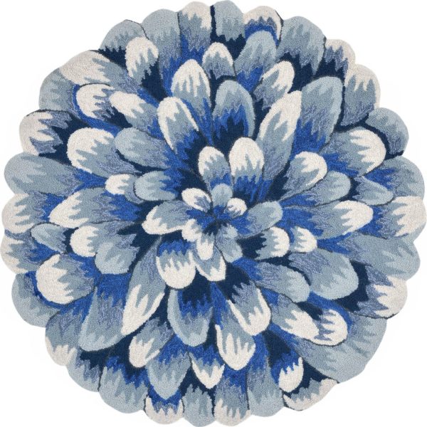 Trans Ocean Frontporch Mum Blue by Liora Manne For Cheap