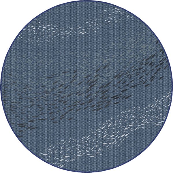 Trans Ocean Carmel 8449 33 School Of Fish Navy Area Rug by Liora Manne Sale