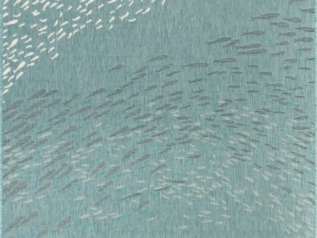 Trans Ocean Carmel 8449 04 School Of Fish Blue Area Rug by Liora Manne Cheap