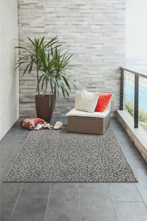 Trans Ocean Carmel 8432 48 Leopard Grey Area Rug by Liora Manne Hot on Sale