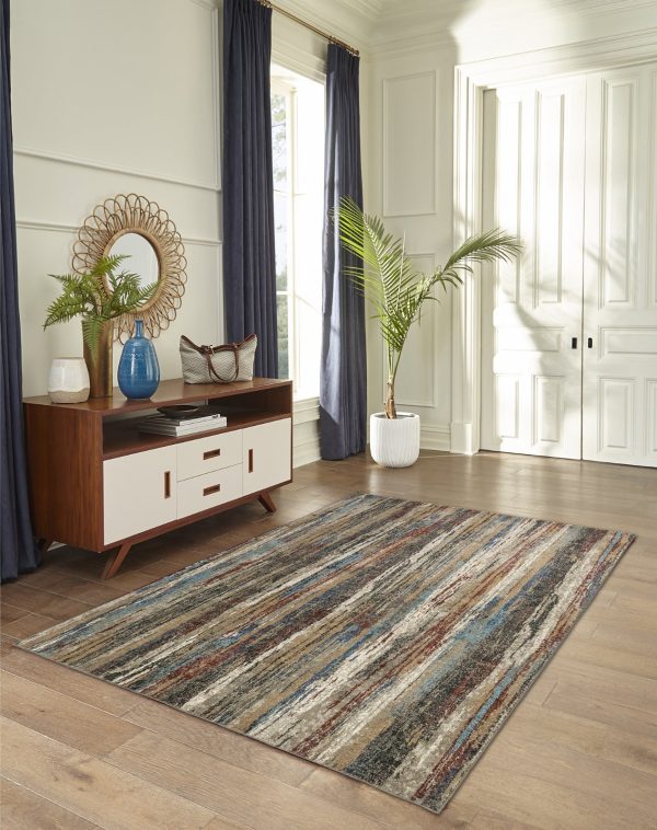 Trans Ocean Ashford 8136 44 Brushstrokes Multi Area Rug by Liora Manne Online Sale