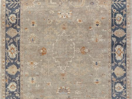 Ancient Boundaries Omni OMN-46 Grey   Navy Area Rug on Sale