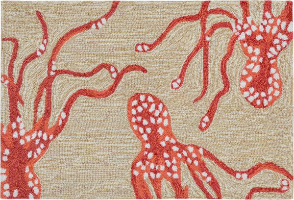 Trans Ocean Frontporch Octopus Orange by Liora Manne Online Sale