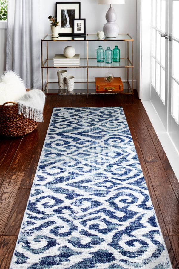 Bashian Barcelona B127-BH120 Ivory Blue Area Rug Sale