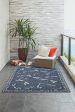 Trans Ocean Carmel 8440 33 Dragonfly Navy Area Rug by Liora Manne Sale