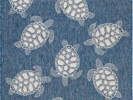 Trans Ocean Carmel 8413 33 Seaturtles Navy Area Rug by Liora Manne Supply