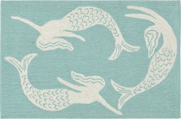 Trans Ocean Frontporch Mermaids Blue by Liora Manne Supply