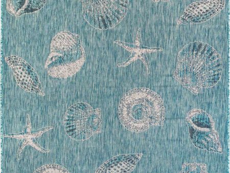 Trans Ocean Carmel 8414 04 Shells Blue Area Rug by Liora Manne Supply