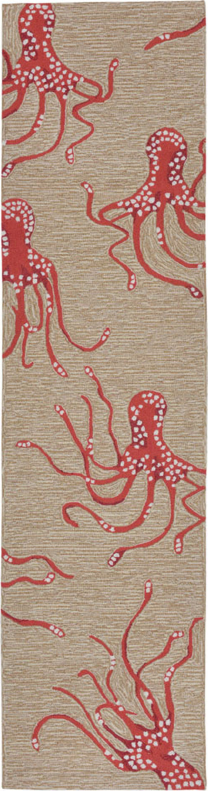 Trans Ocean Frontporch Octopus Orange by Liora Manne Online Sale