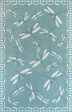 Trans Ocean Carmel 8440 04 Dragonfly Blue Area Rug by Liora Manne Discount