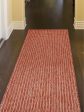 Trans Ocean Carmel 8422 24 Texture Stripe Red Area Rug by Liora Manne on Sale