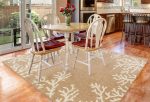 Trans Ocean Carmel 8448 12 Coral Border Beige Area Rug by Liora Manne Supply