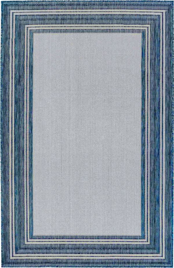 Trans Ocean Carmel 8425 33 Multi Border Navy Area Rug by Liora Manne For Discount