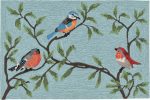 Trans Ocean Frontporch Birds On Branches Blue by Liora Manne Fashion