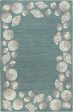 Trans Ocean Capri 1723 04 Seashell Border Blue Area Rug by Liora Manne Supply