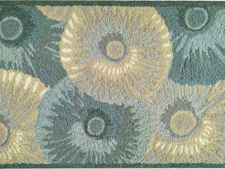 Trans Ocean Capri 1730 04 Pleated Inkcap Blue Area Rug by Liora Manne For Cheap